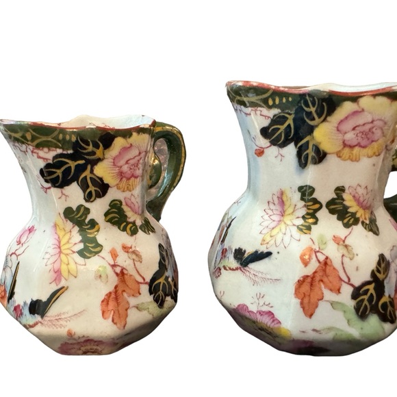 RARE MASONS ENGLAND PITCHER JUGS Set of 4 pcs Antique Asian Ironstone - Picture 7 of 11